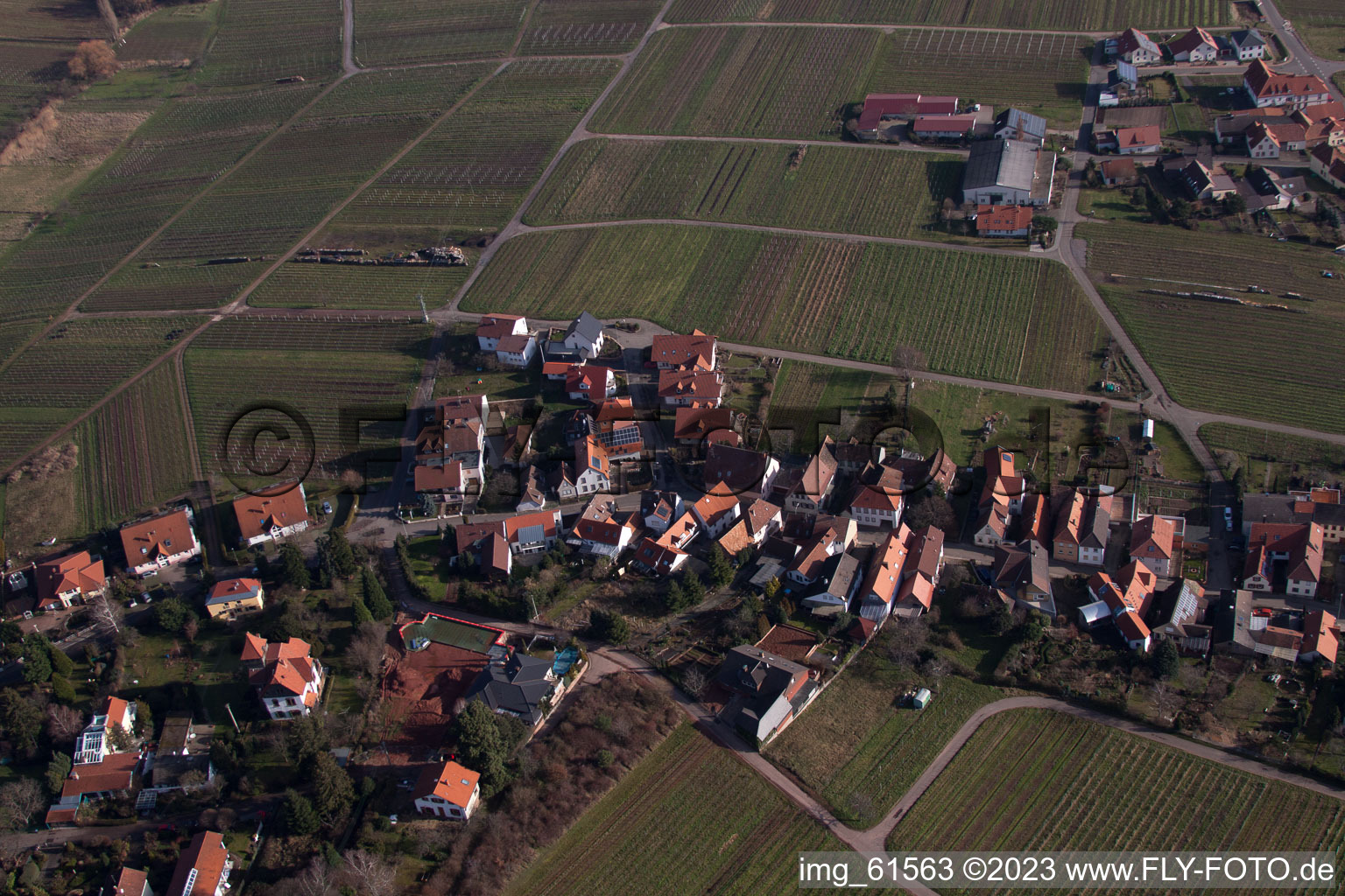 Weyher in der Pfalz in the state Rhineland-Palatinate, Germany from above