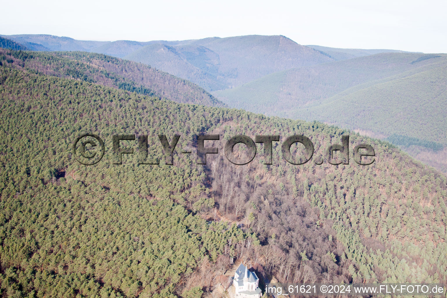 Aerial photograpy of Gleisweiler in the state Rhineland-Palatinate, Germany