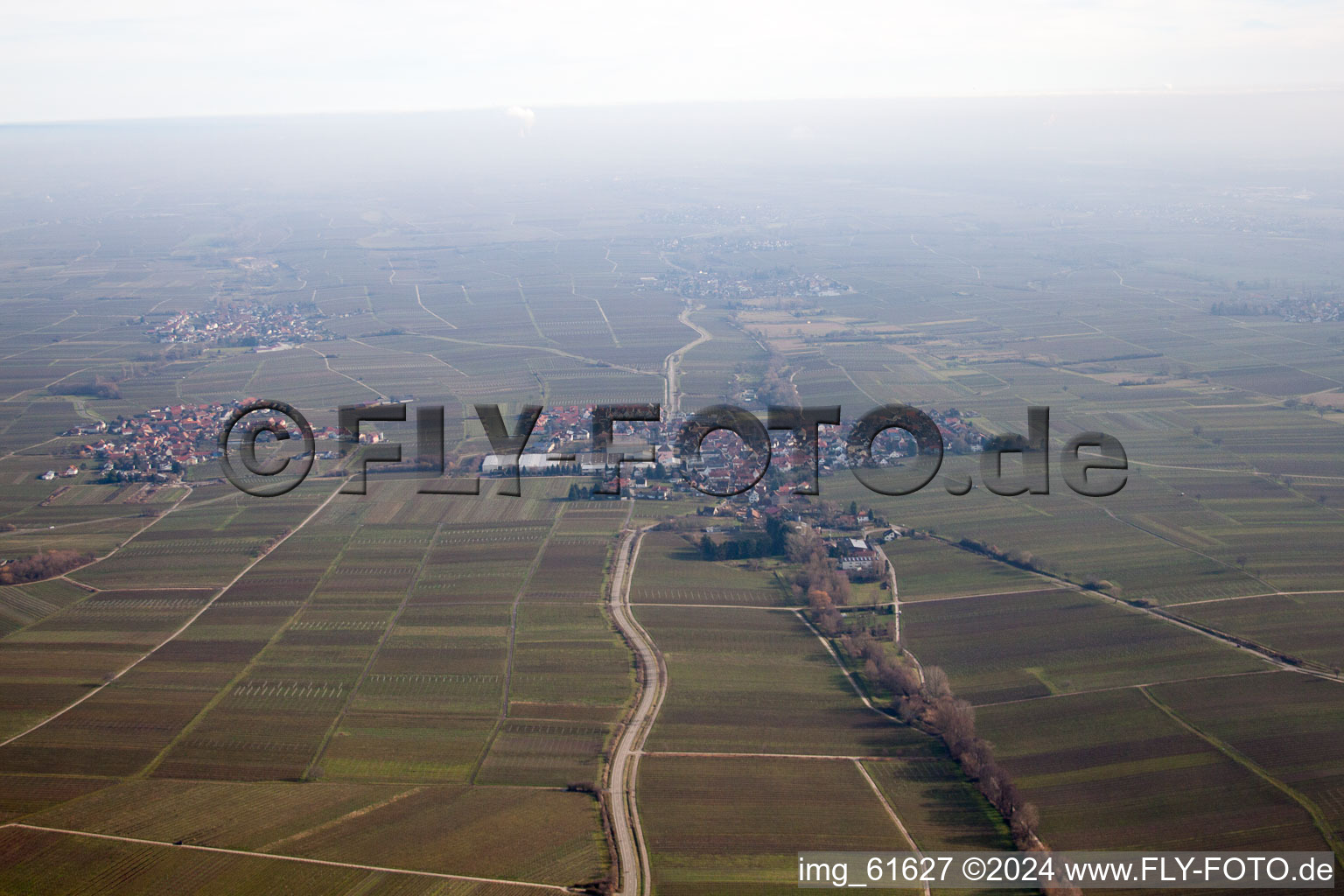 Böchingen in the state Rhineland-Palatinate, Germany seen from a drone