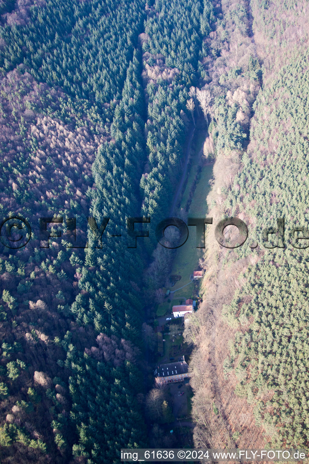 Aerial photograpy of Hainbachtal in Frankweiler in the state Rhineland-Palatinate, Germany