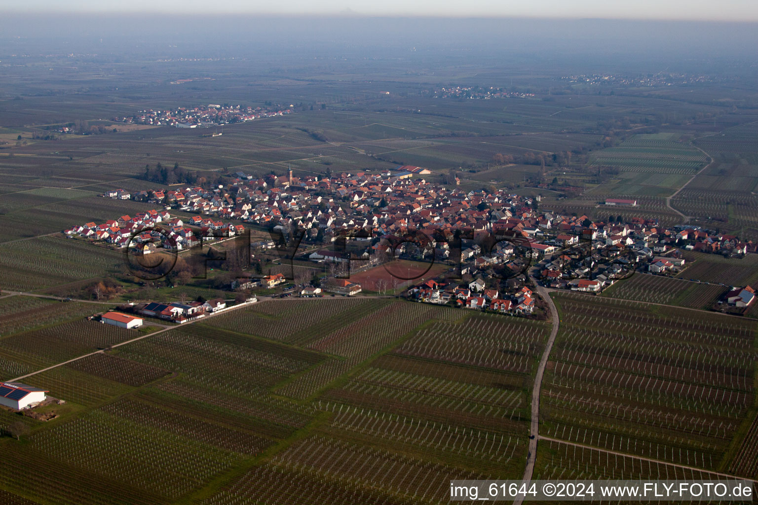 District Nußdorf in Landau in der Pfalz in the state Rhineland-Palatinate, Germany from the drone perspective