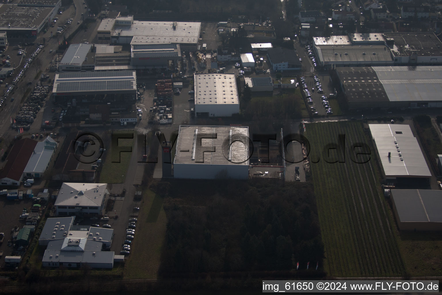 Landau North in Landau in der Pfalz in the state Rhineland-Palatinate, Germany viewn from the air