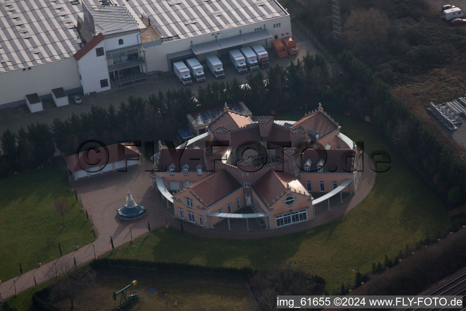 Landau North in Landau in der Pfalz in the state Rhineland-Palatinate, Germany from the drone perspective