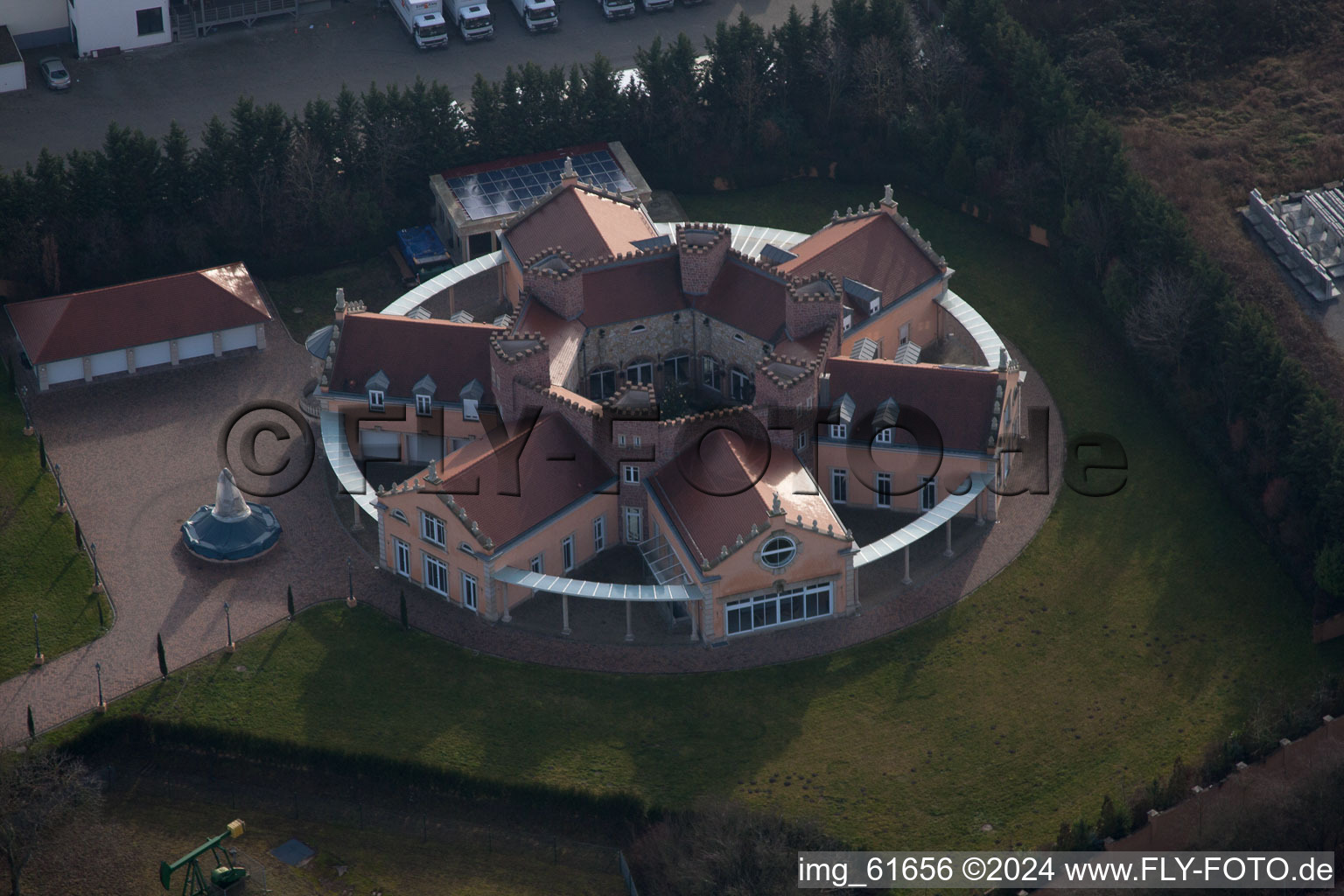 Landau North in Landau in der Pfalz in the state Rhineland-Palatinate, Germany from a drone