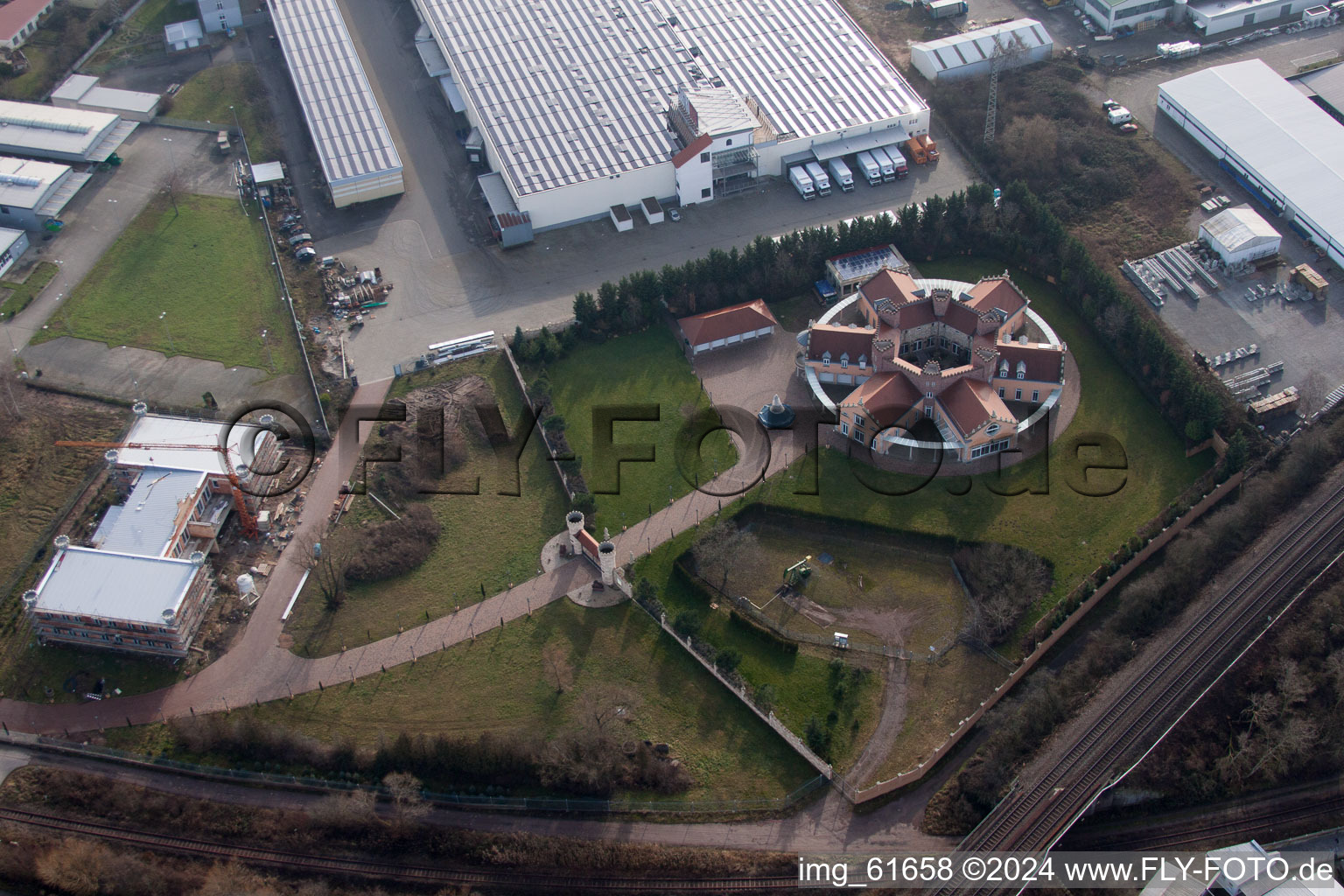 Aerial view of Landau North in Landau in der Pfalz in the state Rhineland-Palatinate, Germany