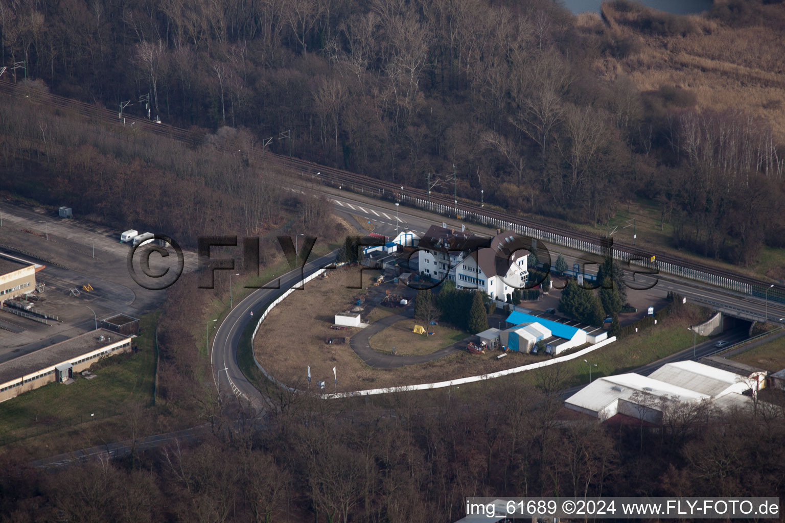 Germersheim in the state Rhineland-Palatinate, Germany seen from above