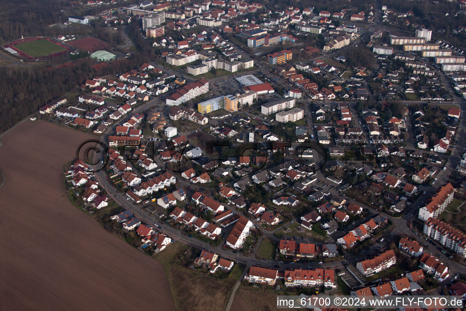 Ludwig-Erhard-Strasse in Germersheim in the state Rhineland-Palatinate, Germany