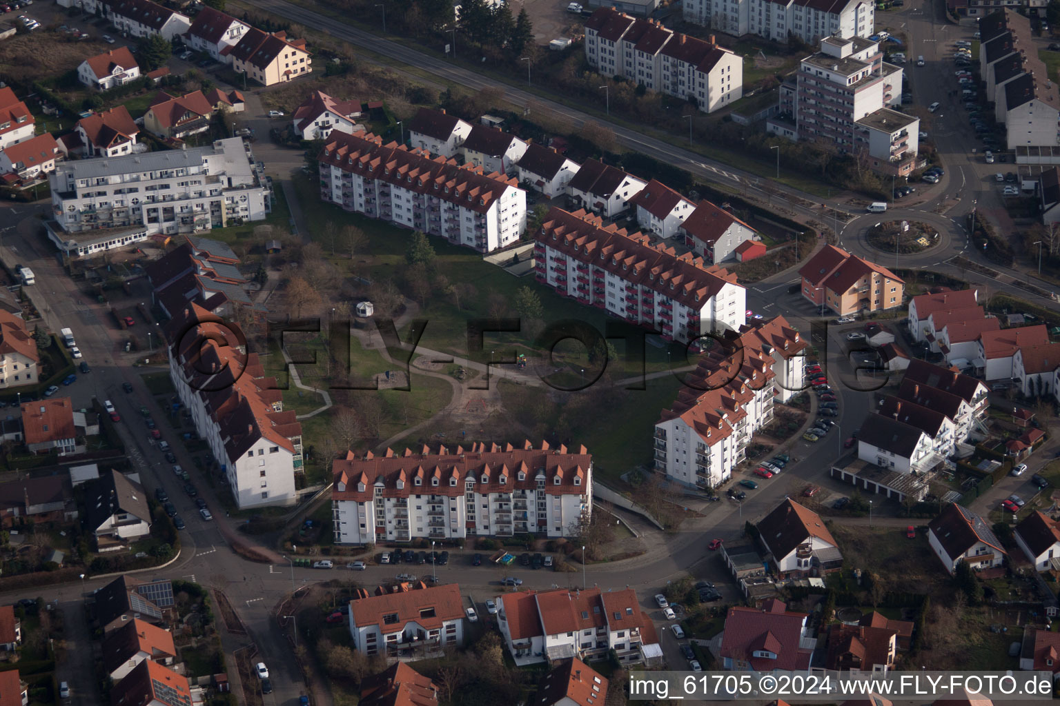 Geschwister-Scholl-Straße in Germersheim in the state Rhineland-Palatinate, Germany