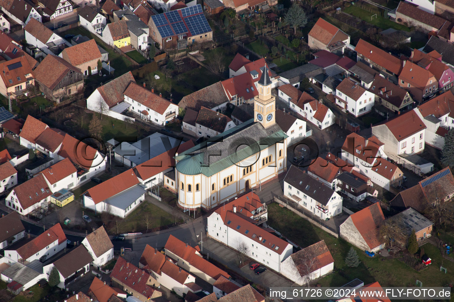 Kirchstr in Lingenfeld in the state Rhineland-Palatinate, Germany