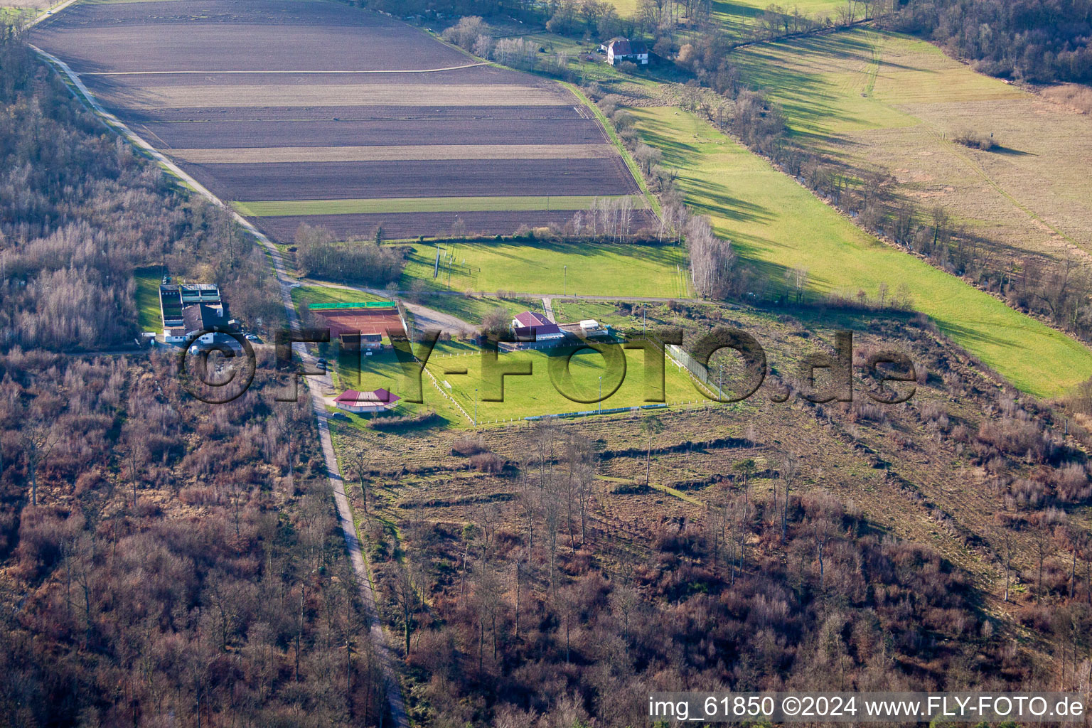 Sports field in Steinweiler in the state Rhineland-Palatinate, Germany