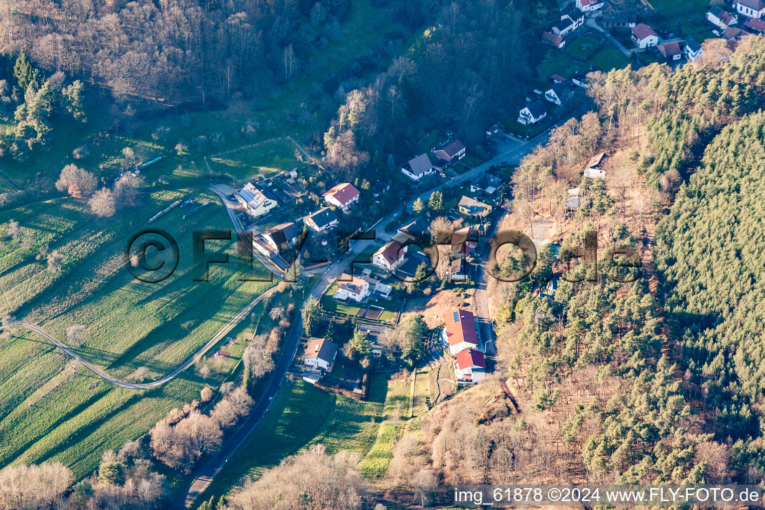 District Blankenborn in Bad Bergzabern in the state Rhineland-Palatinate, Germany from a drone