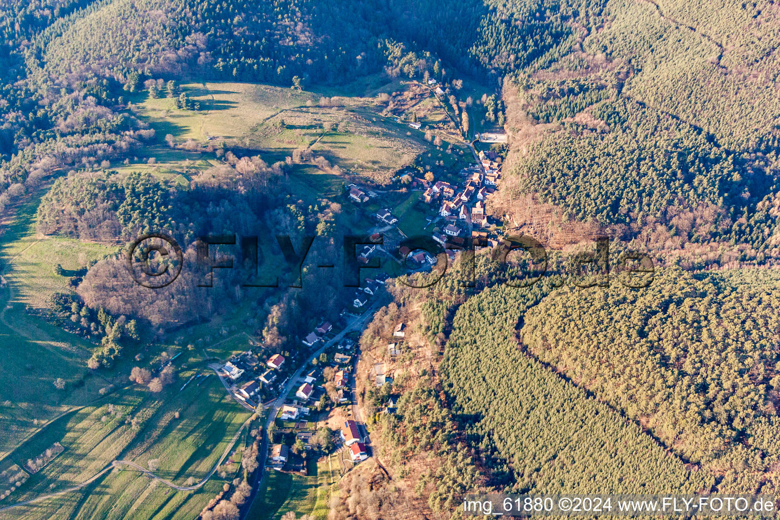 Aerial view of District Blankenborn in Bad Bergzabern in the state Rhineland-Palatinate, Germany