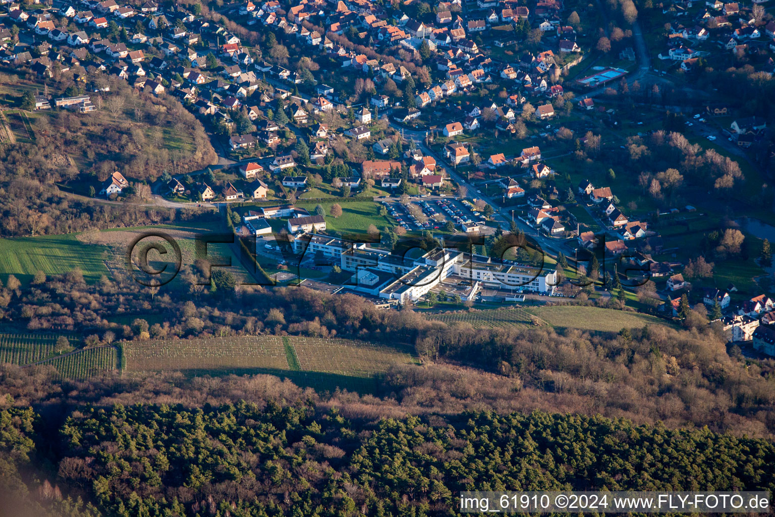 Oblique view of From the west in Wissembourg in the state Bas-Rhin, France