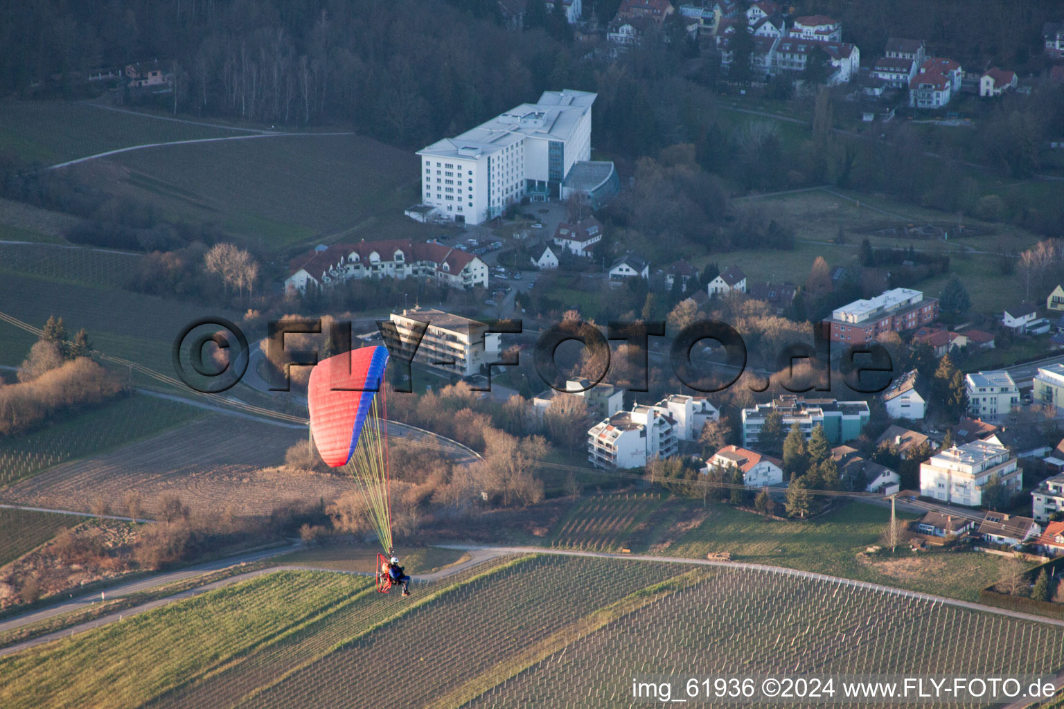 Bad Bergzabern in the state Rhineland-Palatinate, Germany from the plane