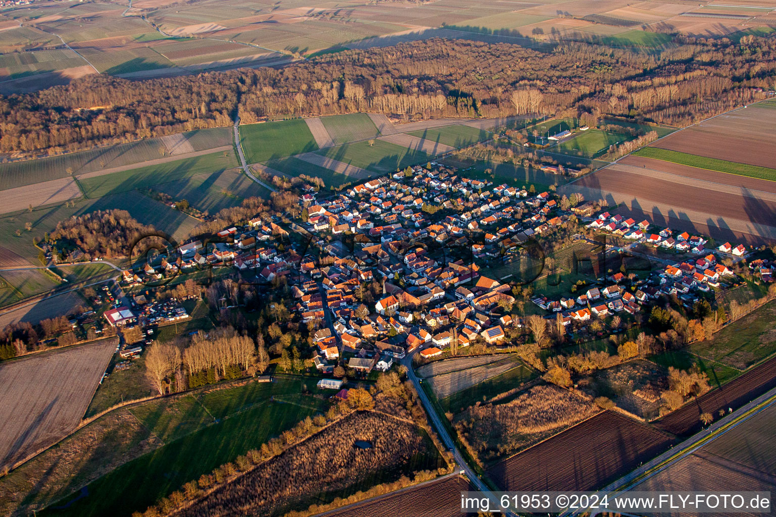 Barbelroth in the state Rhineland-Palatinate, Germany seen from a drone