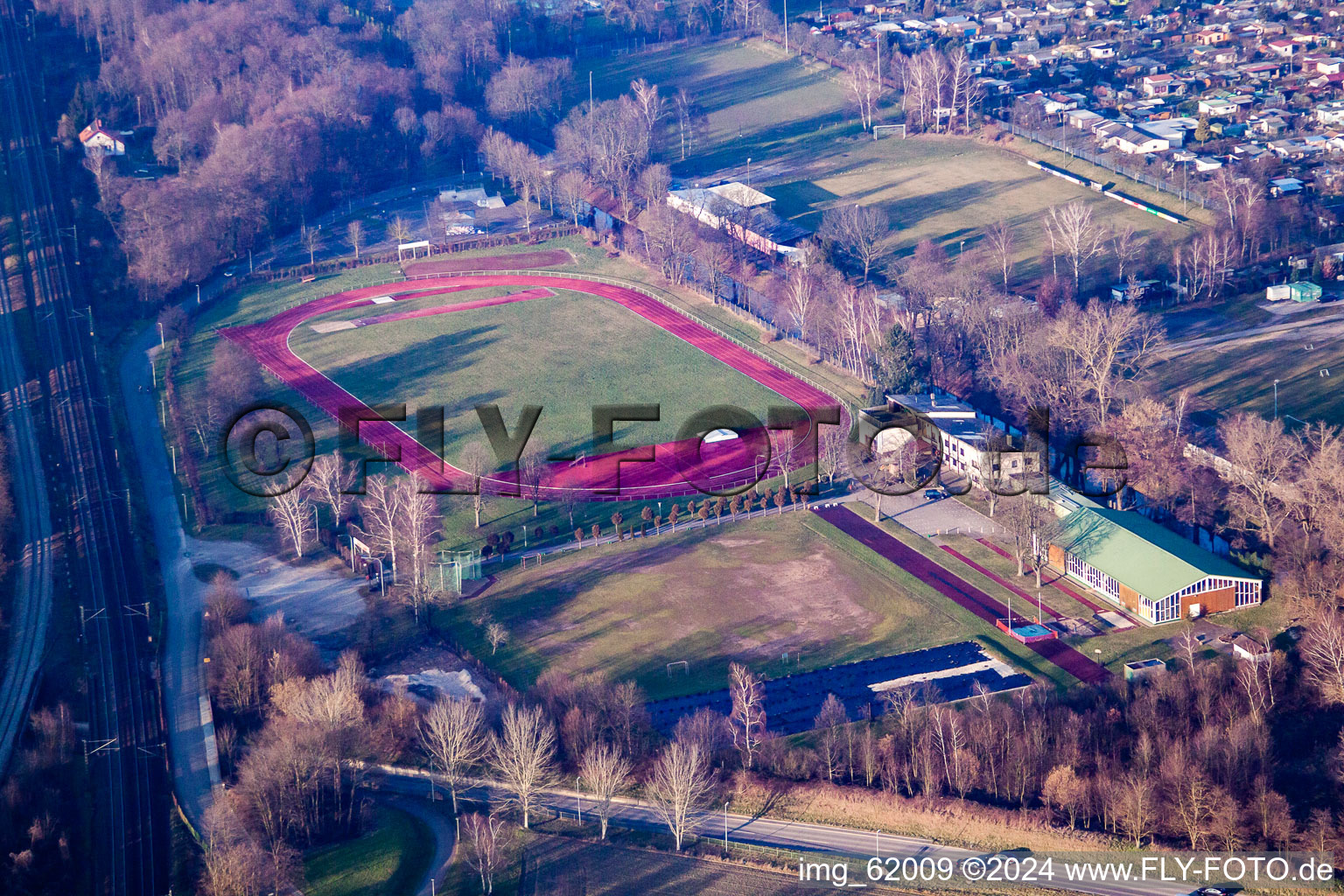 Münchfeld Stadium in Rastatt in the state Baden-Wuerttemberg, Germany