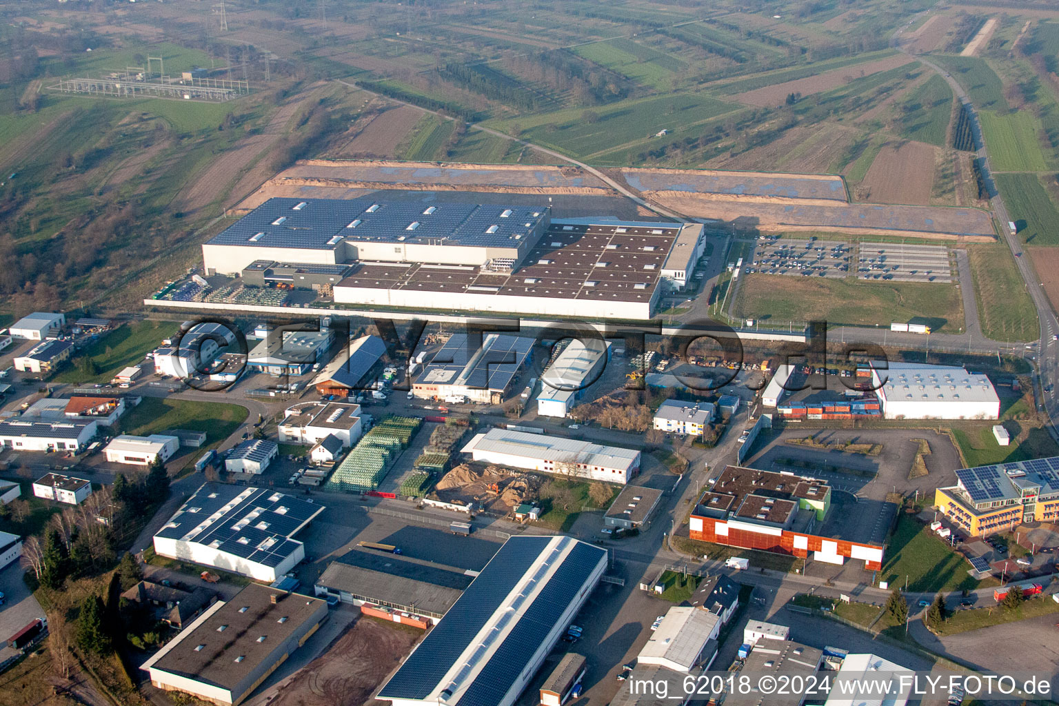 Building and production halls on the premises of Mercedes Benz factory Kuppenheim in Kuppenheim in the state Baden-Wurttemberg, Germany