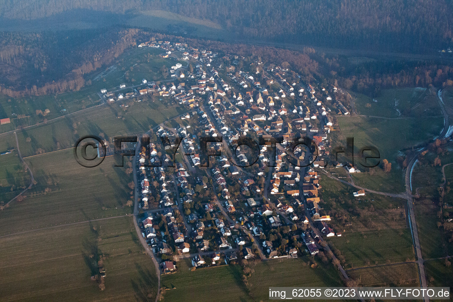 Burbach in the state Baden-Wuerttemberg, Germany out of the air