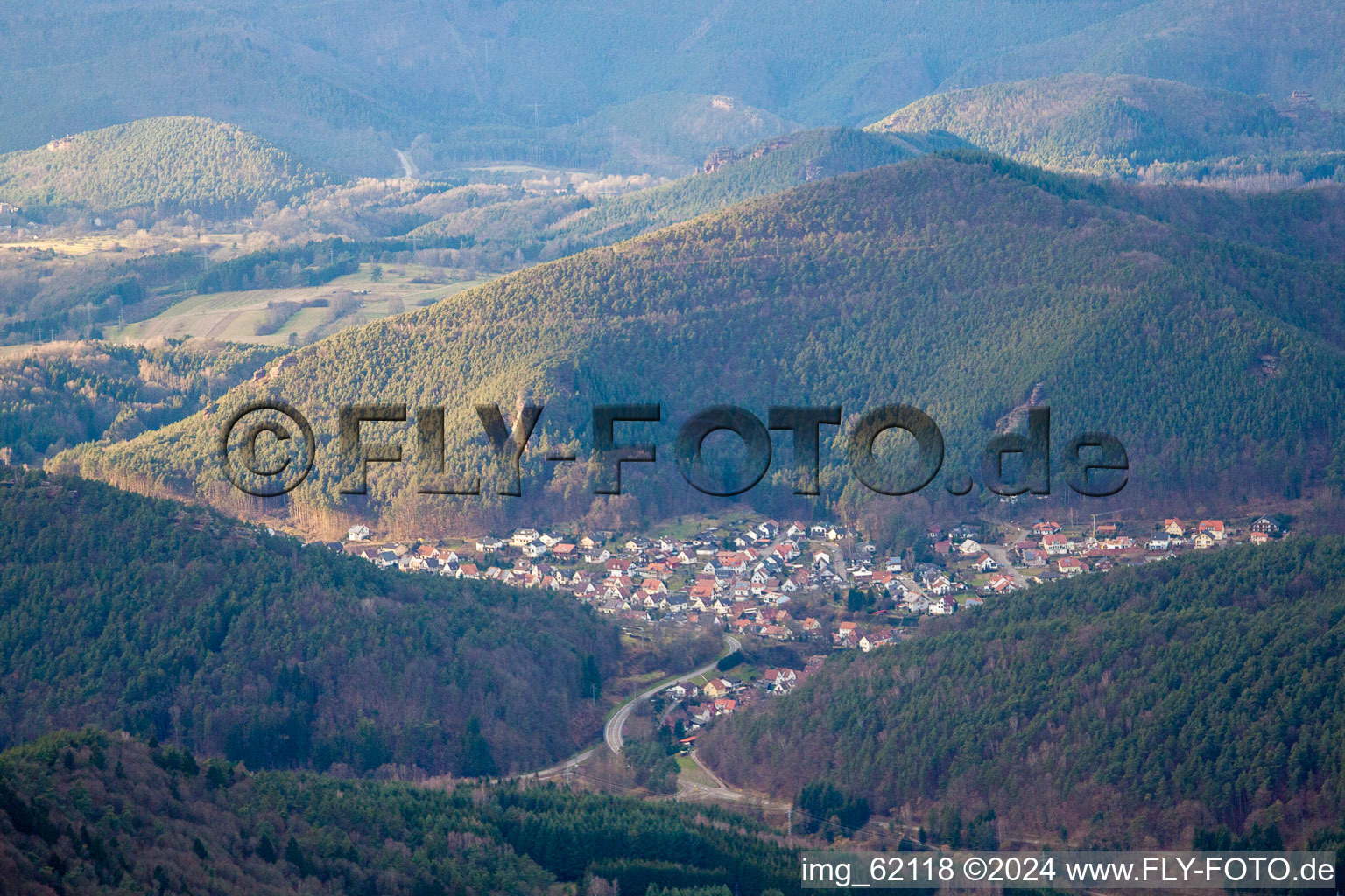 Lug in the state Rhineland-Palatinate, Germany from above