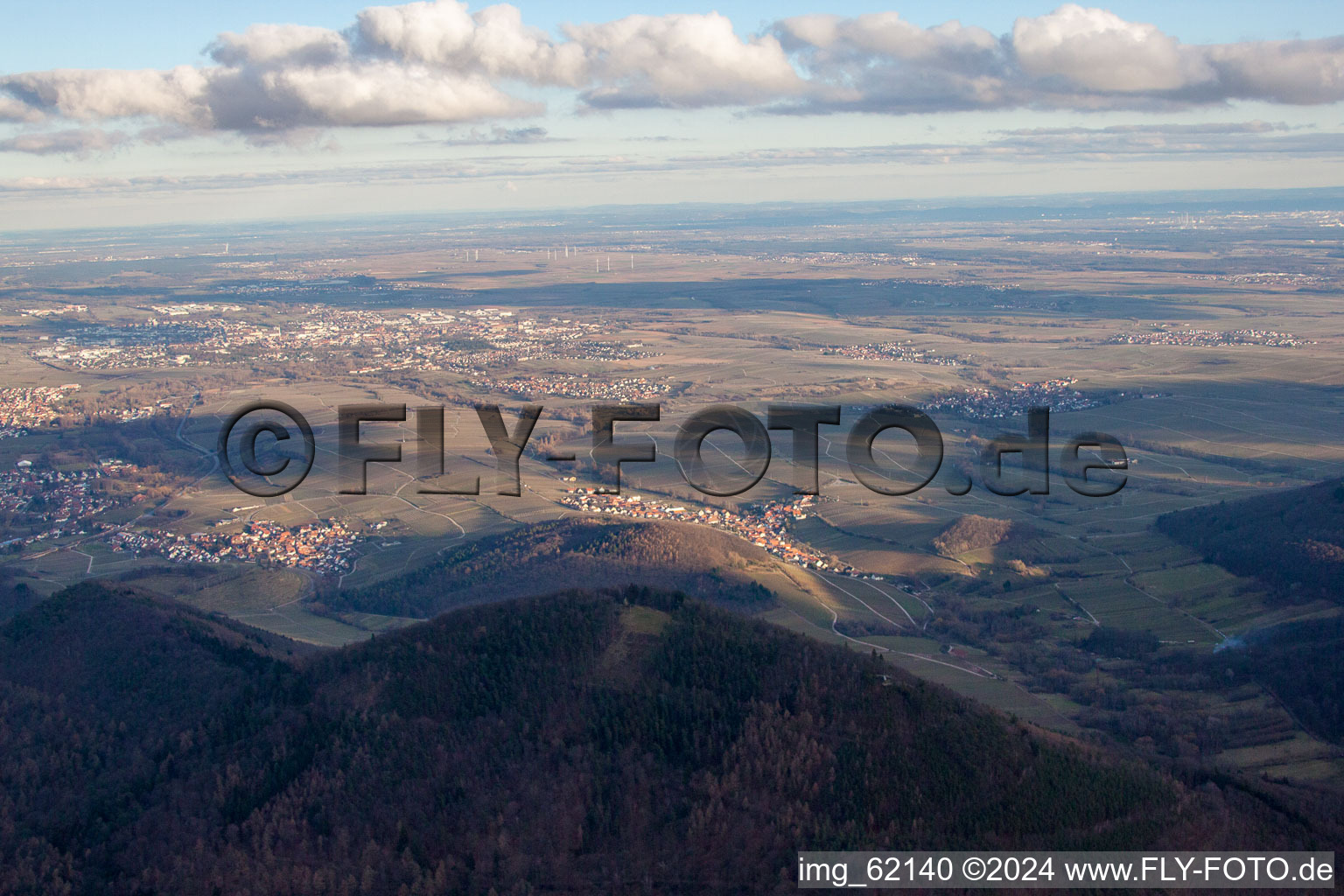 Oblique view of Landau from the west in Landau in der Pfalz in the state Rhineland-Palatinate, Germany