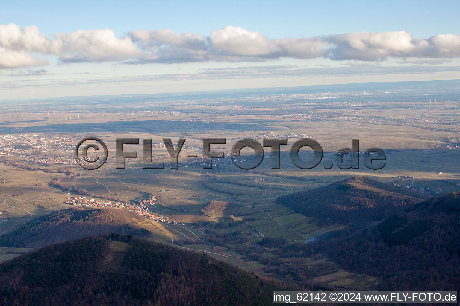 Landau from the west in Landau in der Pfalz in the state Rhineland-Palatinate, Germany out of the air