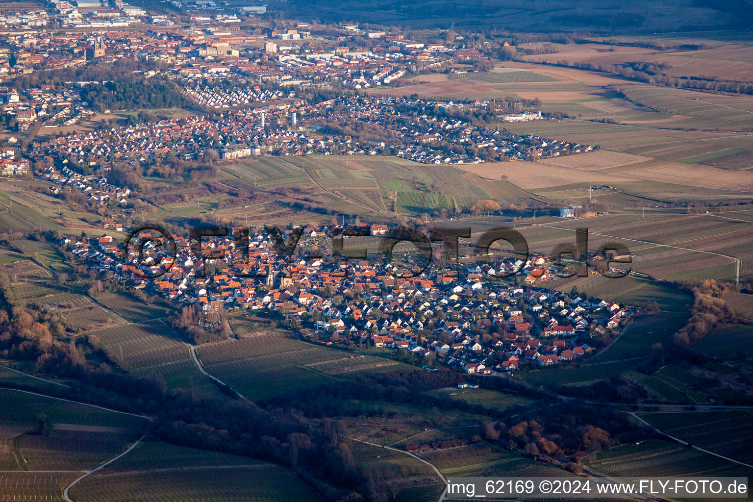 Drone recording of District Arzheim in Landau in der Pfalz in the state Rhineland-Palatinate, Germany