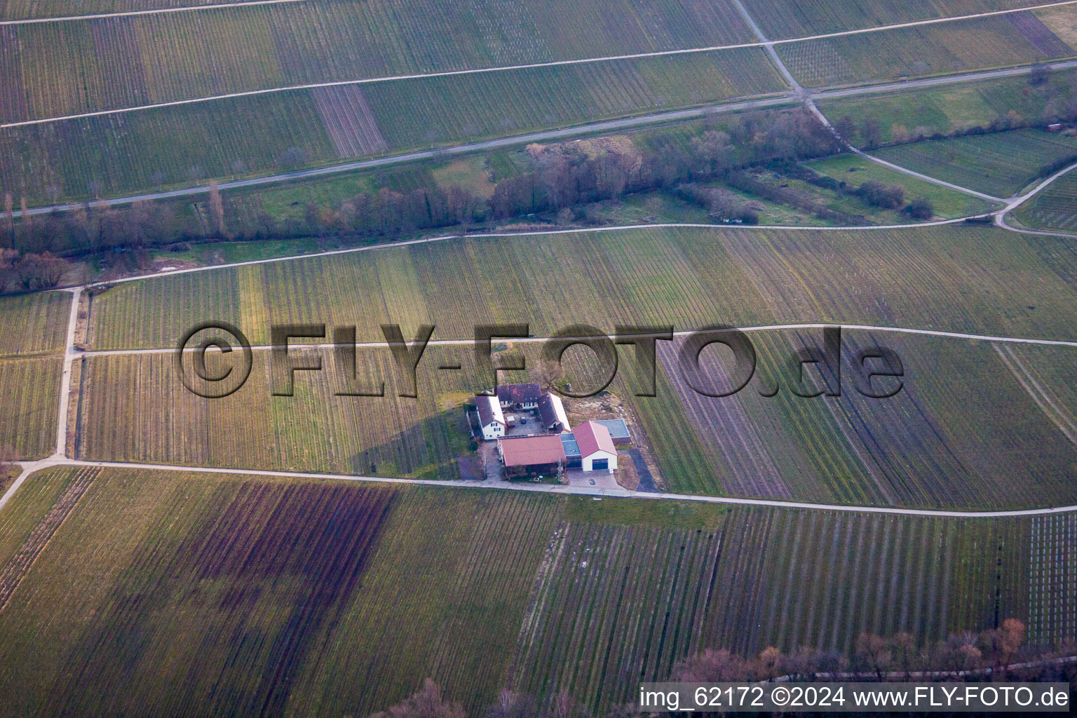 Aerial photograpy of Aussiedlerhof Wacholderstr in Leinsweiler in the state Rhineland-Palatinate, Germany