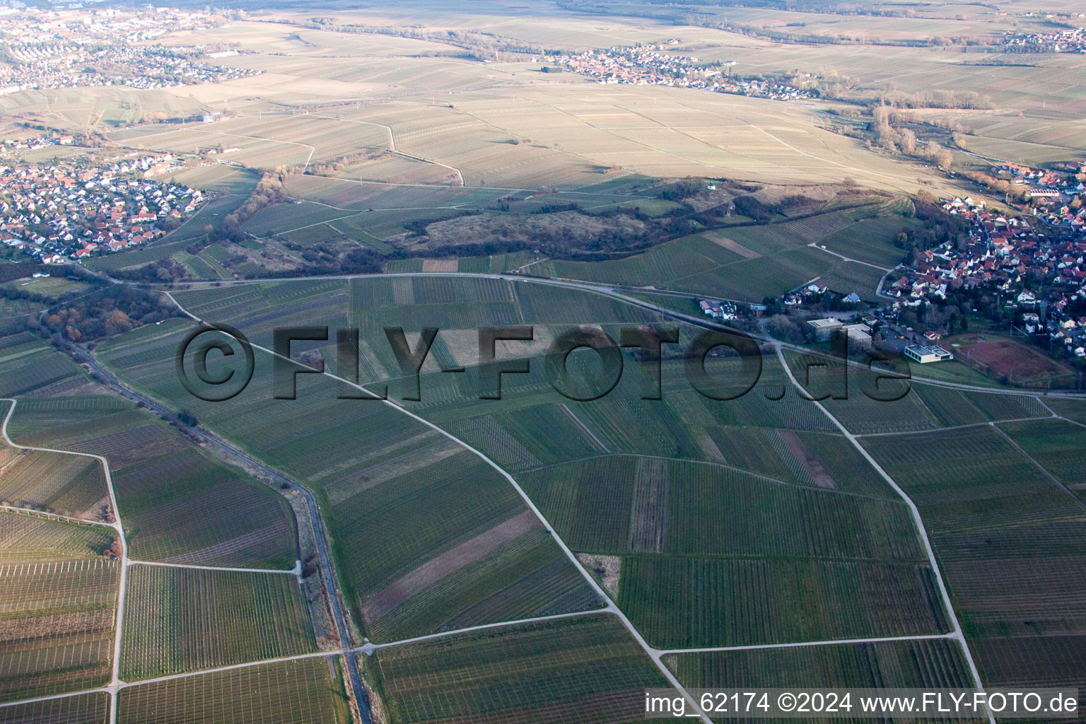 Aerial photograpy of Of Ilbesheim bei Landau in der Pfalz in Ilbesheim bei Landau in der Pfalz in the state Rhineland-Palatinate, Germany