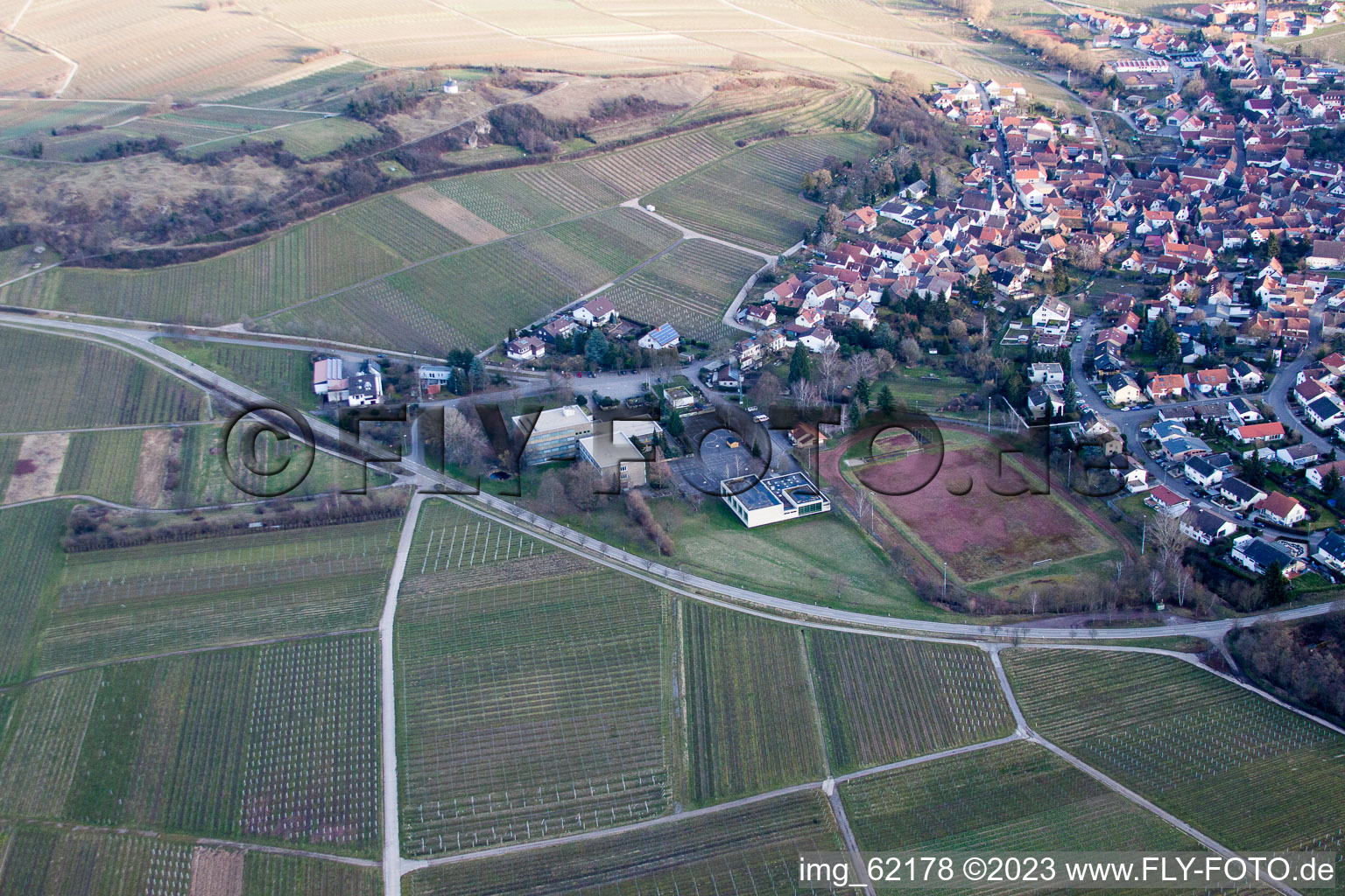 Ilbesheim bei Landau in der Pfalz in the state Rhineland-Palatinate, Germany viewn from the air