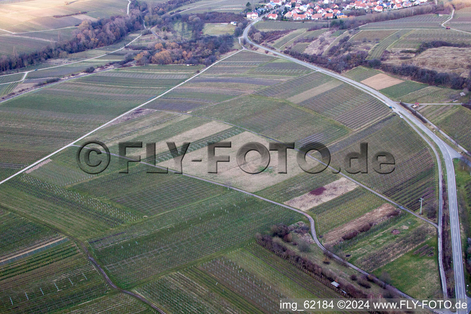 Of Ilbesheim bei Landau in der Pfalz in Ilbesheim bei Landau in der Pfalz in the state Rhineland-Palatinate, Germany seen from above