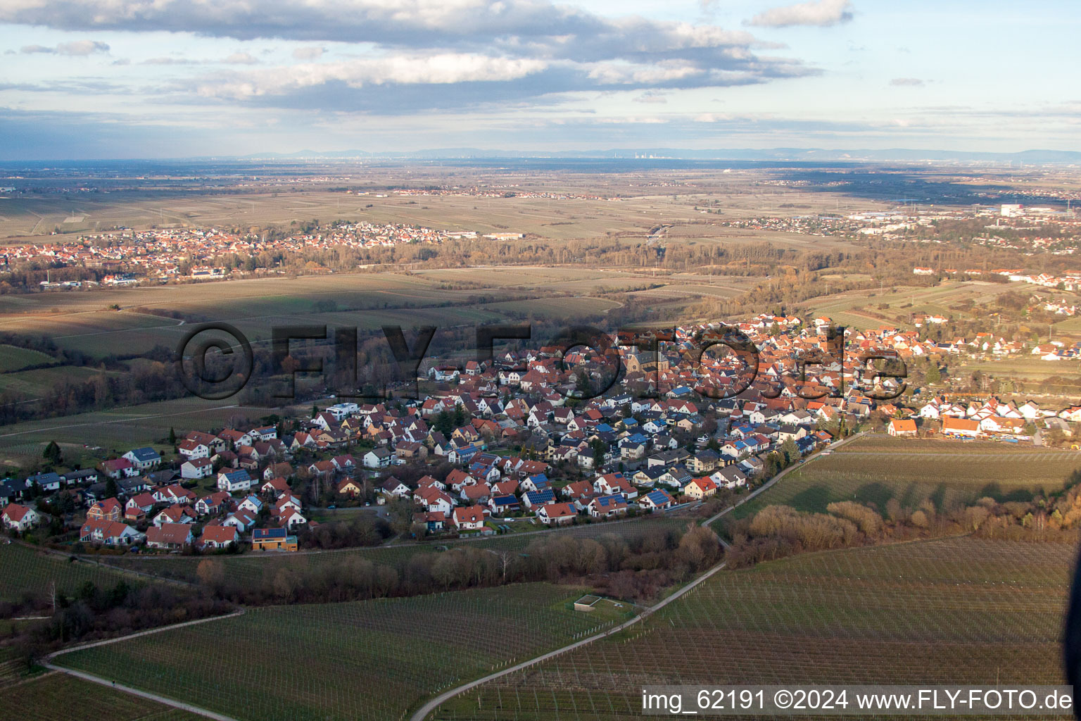 District Arzheim in Landau in der Pfalz in the state Rhineland-Palatinate, Germany seen from a drone