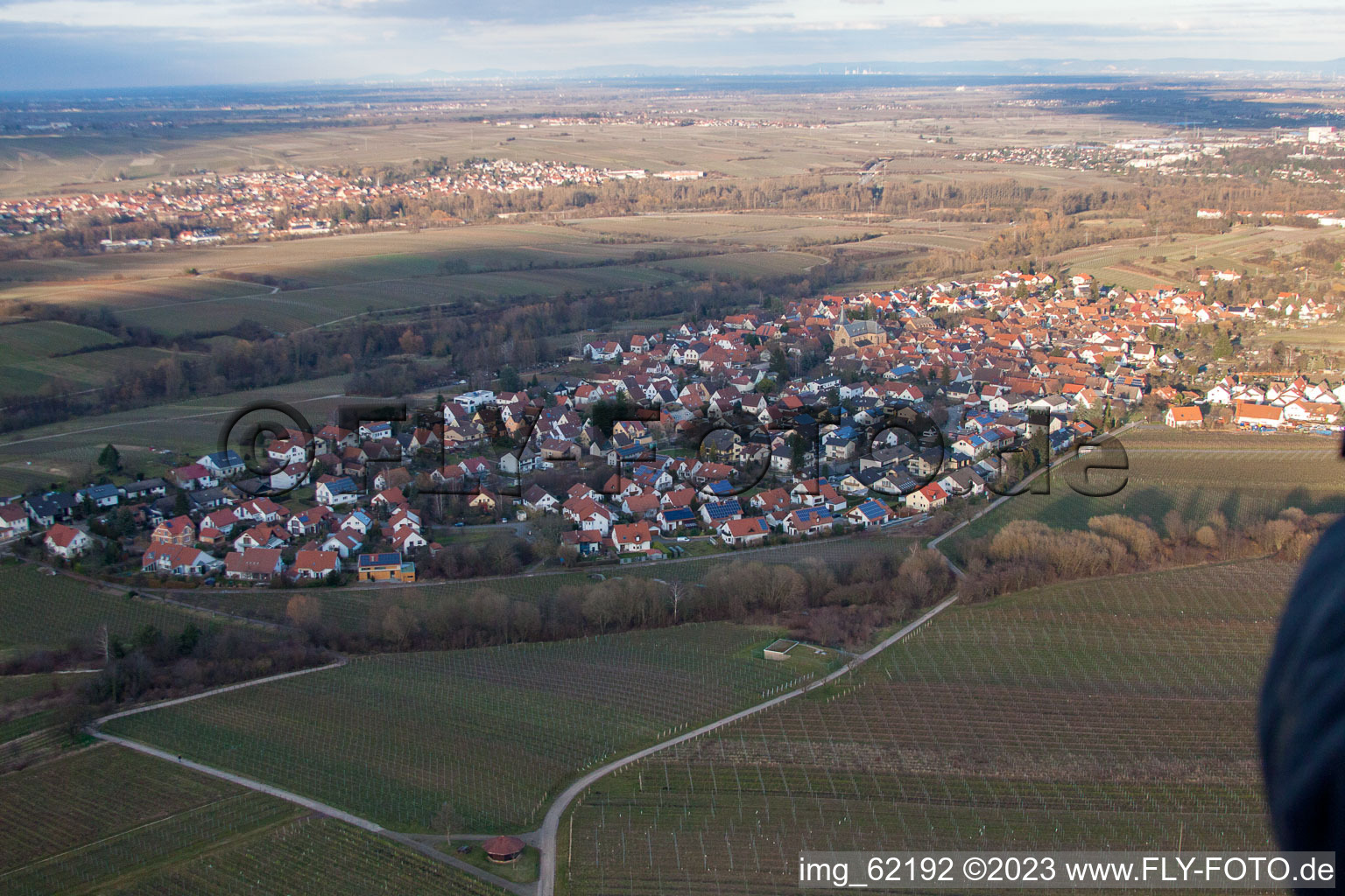 Aerial view of District Arzheim in Landau in der Pfalz in the state Rhineland-Palatinate, Germany