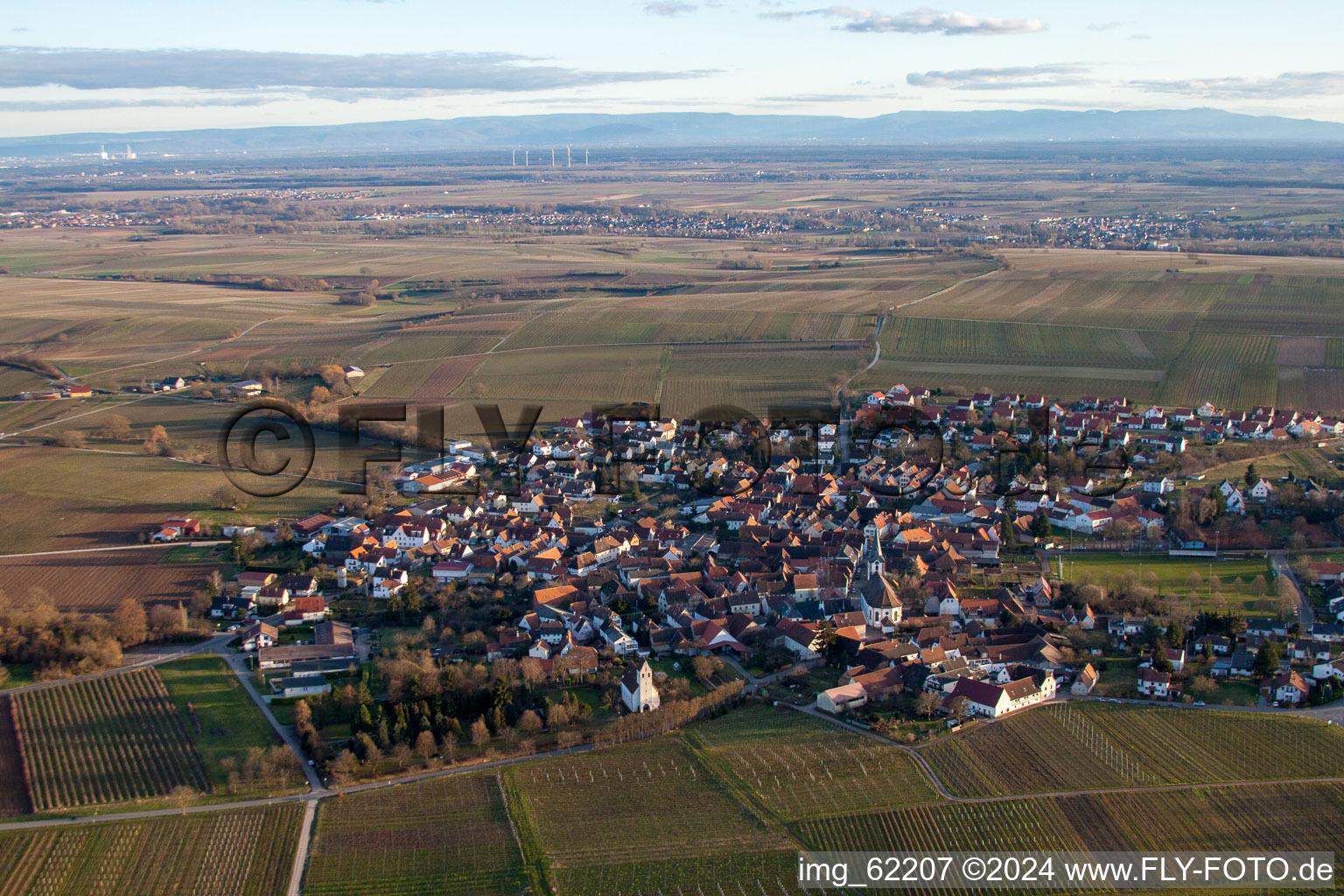 District Mörzheim in Landau in der Pfalz in the state Rhineland-Palatinate, Germany seen from above