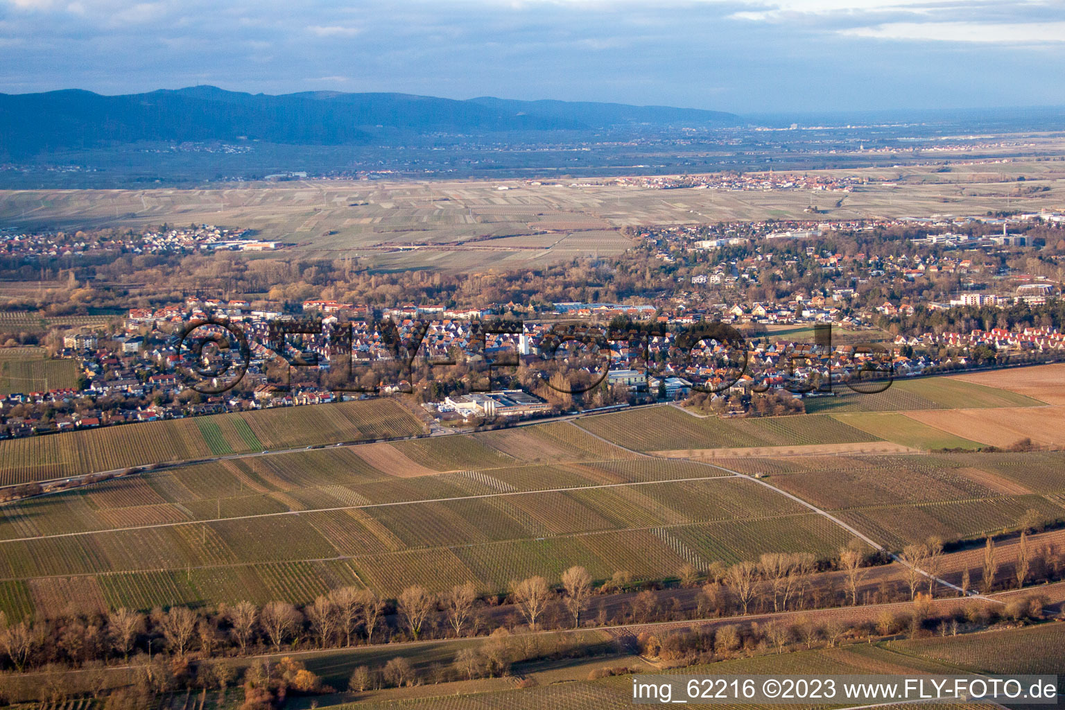 Landau from the west in Landau in der Pfalz in the state Rhineland-Palatinate, Germany seen from a drone