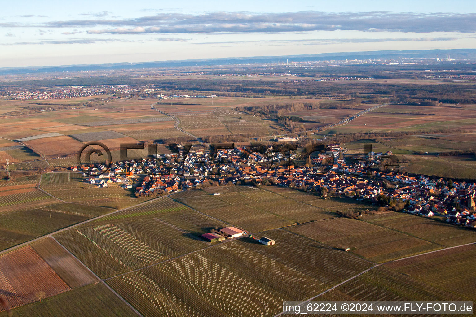 Insheim in the state Rhineland-Palatinate, Germany out of the air