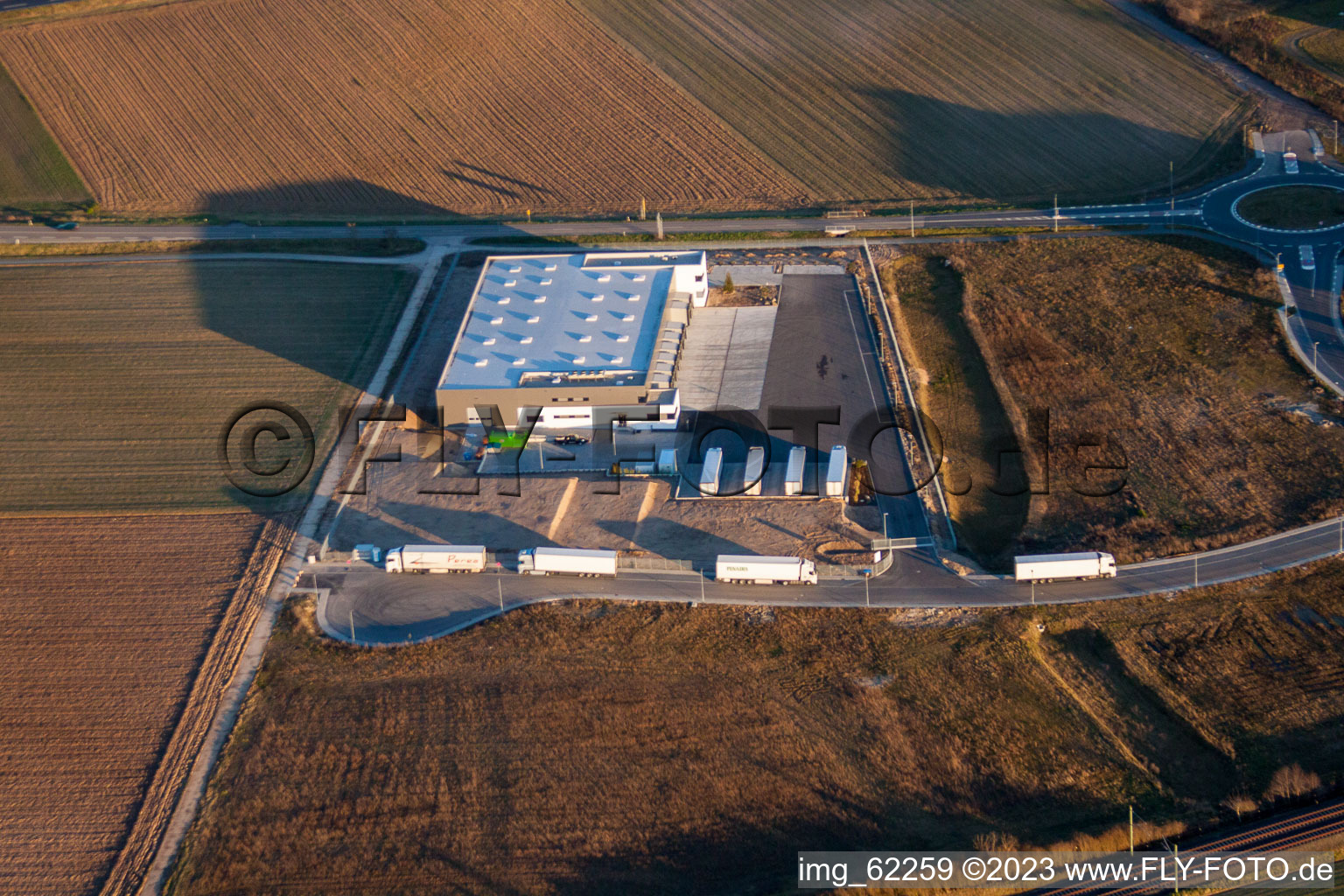 North industrial area in Rülzheim in the state Rhineland-Palatinate, Germany out of the air