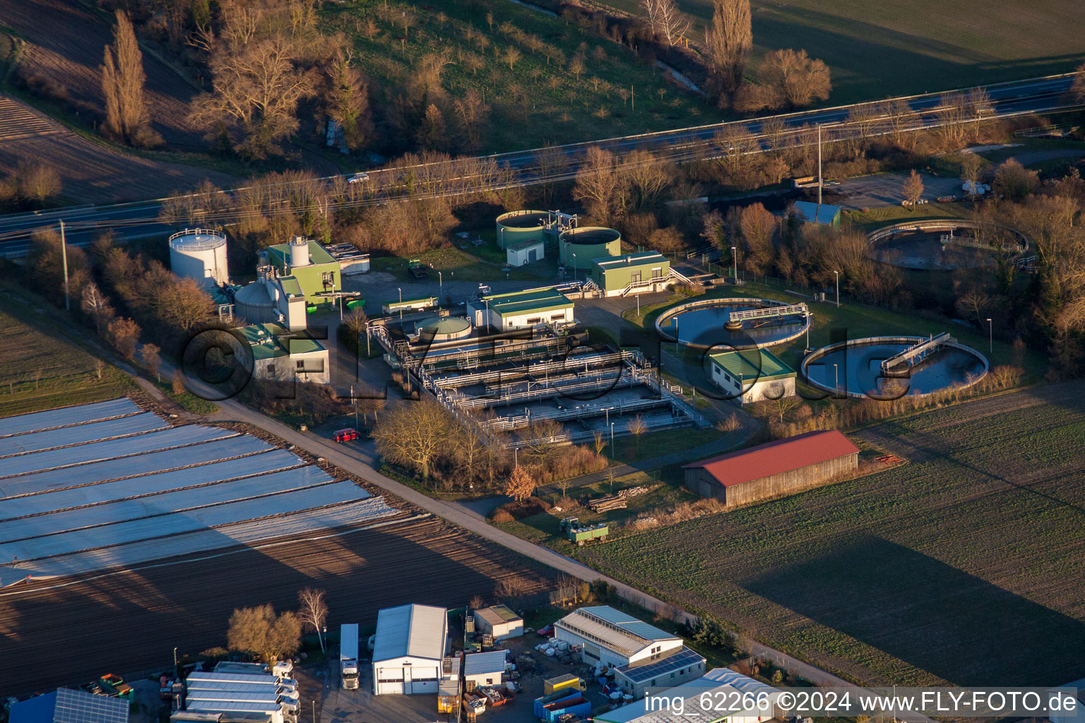 Commercial Area North in Rülzheim in the state Rhineland-Palatinate, Germany from the drone perspective