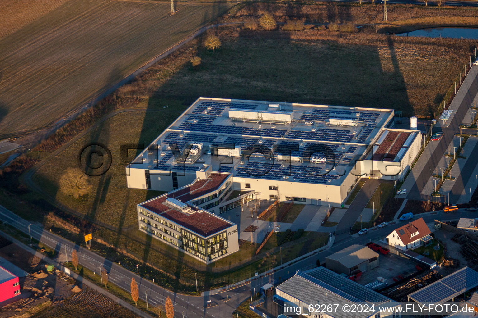 Commercial Area North in Rülzheim in the state Rhineland-Palatinate, Germany from a drone