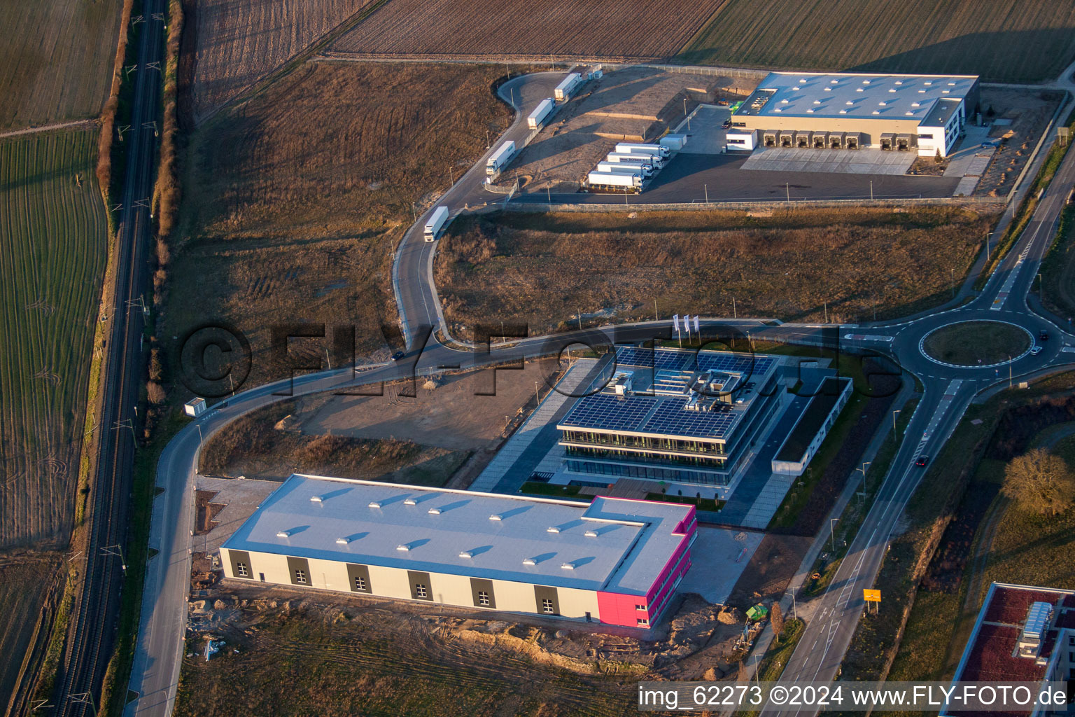 Commercial Area North in Rülzheim in the state Rhineland-Palatinate, Germany out of the air