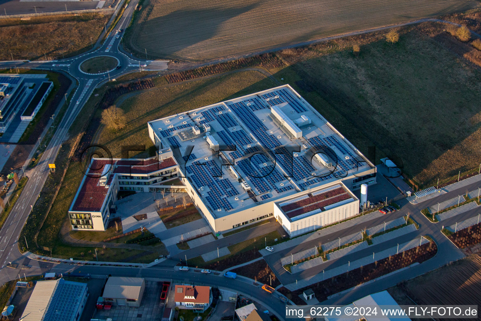 Commercial Area North in Rülzheim in the state Rhineland-Palatinate, Germany from the plane