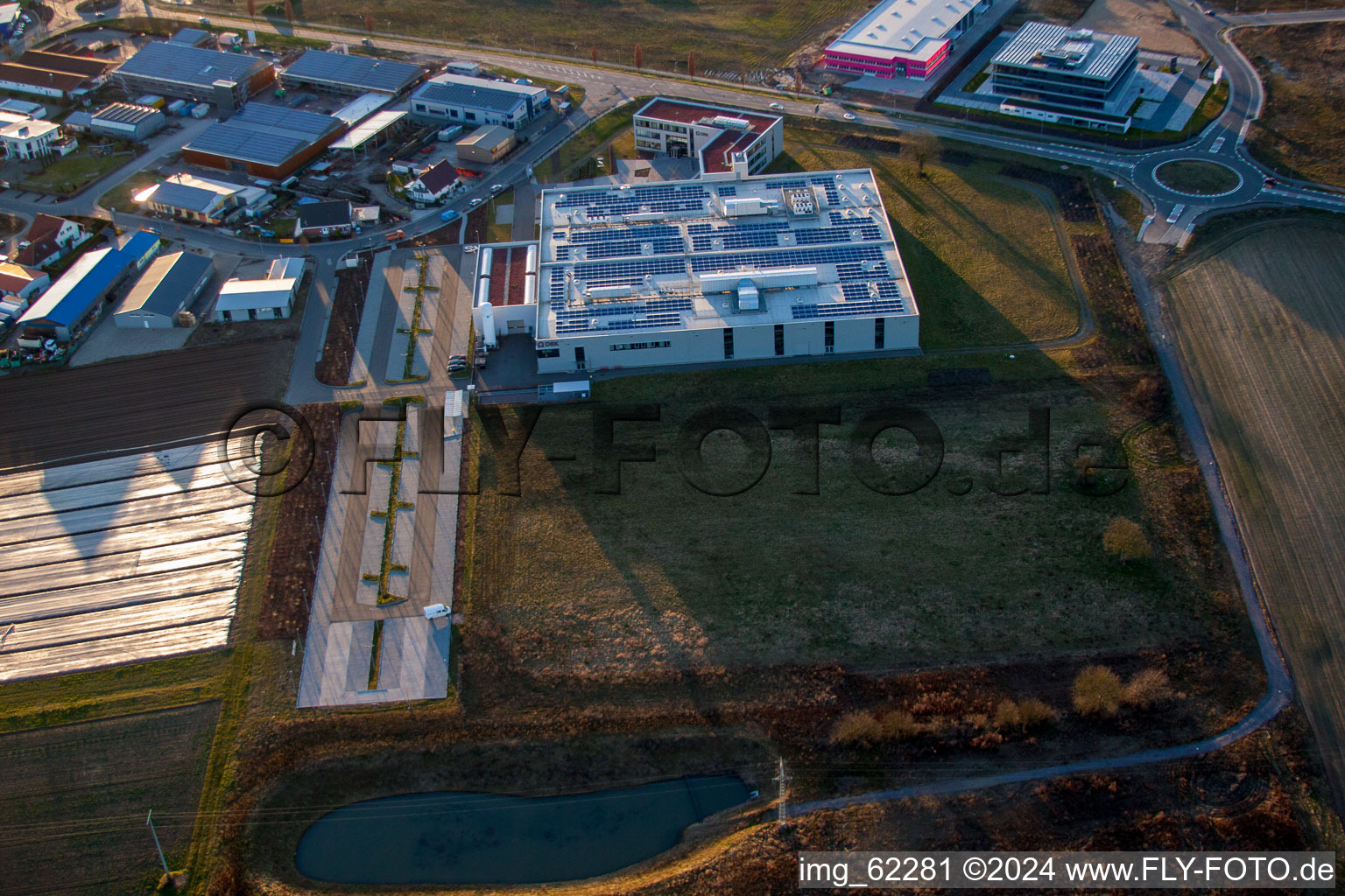 Drone image of Commercial Area North in Rülzheim in the state Rhineland-Palatinate, Germany