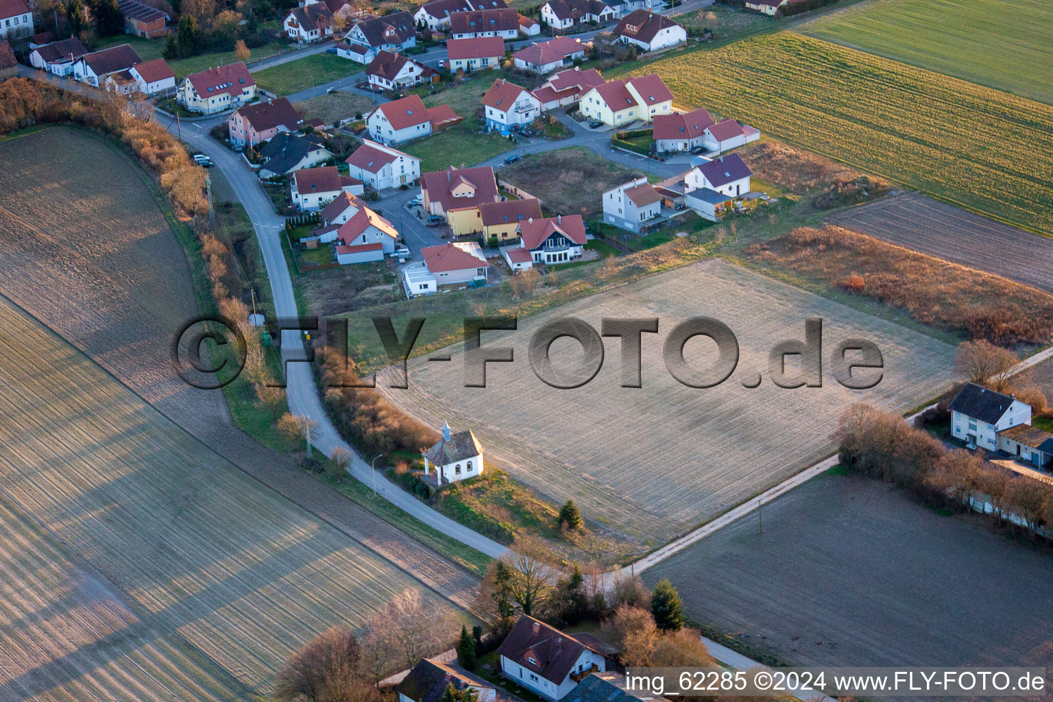 Aerial photograpy of Herxheimweyher in the state Rhineland-Palatinate, Germany