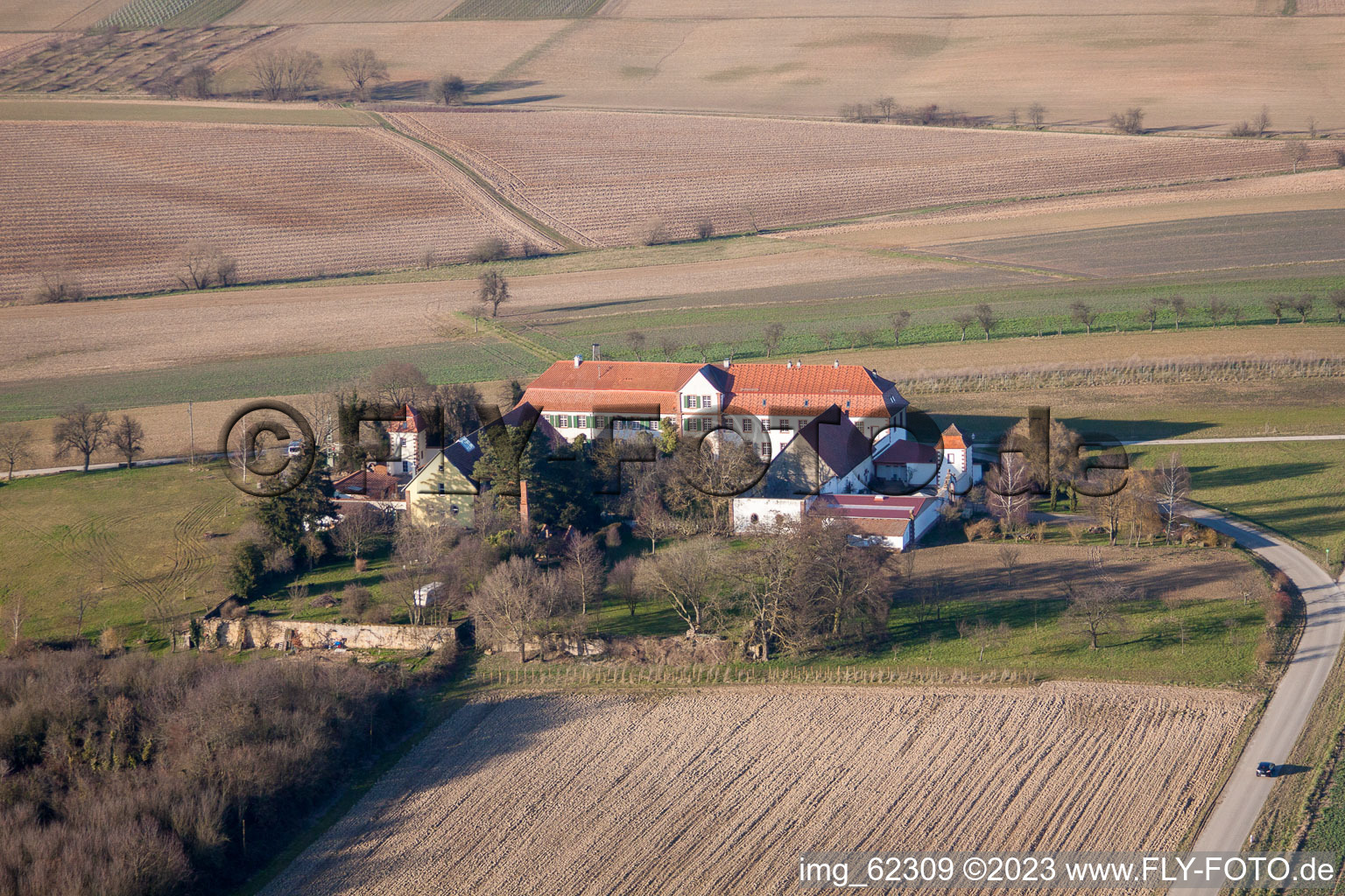 Aerial photograpy of Haftelhof in Schweighofen in the state Rhineland-Palatinate, Germany