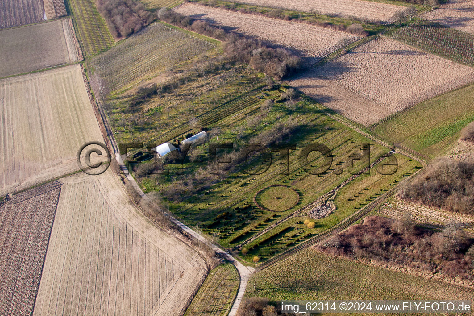 Schweighofen in the state Rhineland-Palatinate, Germany viewn from the air