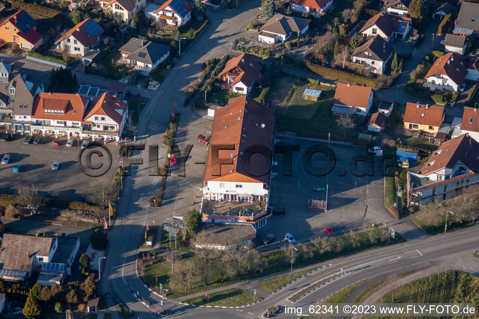 District Rechtenbach in Schweigen-Rechtenbach in the state Rhineland-Palatinate, Germany out of the air
