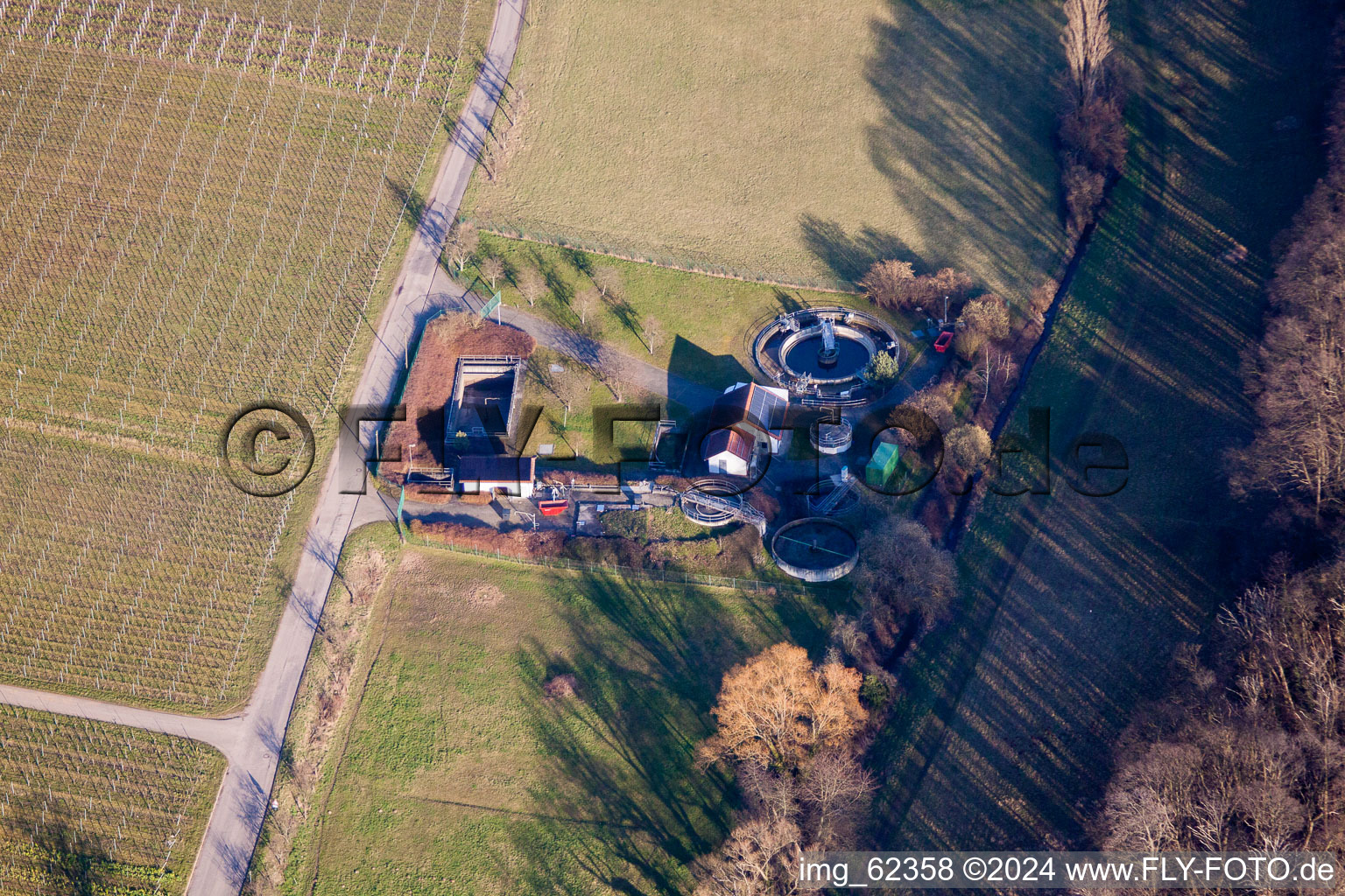 Drone recording of Oberotterbach in the state Rhineland-Palatinate, Germany