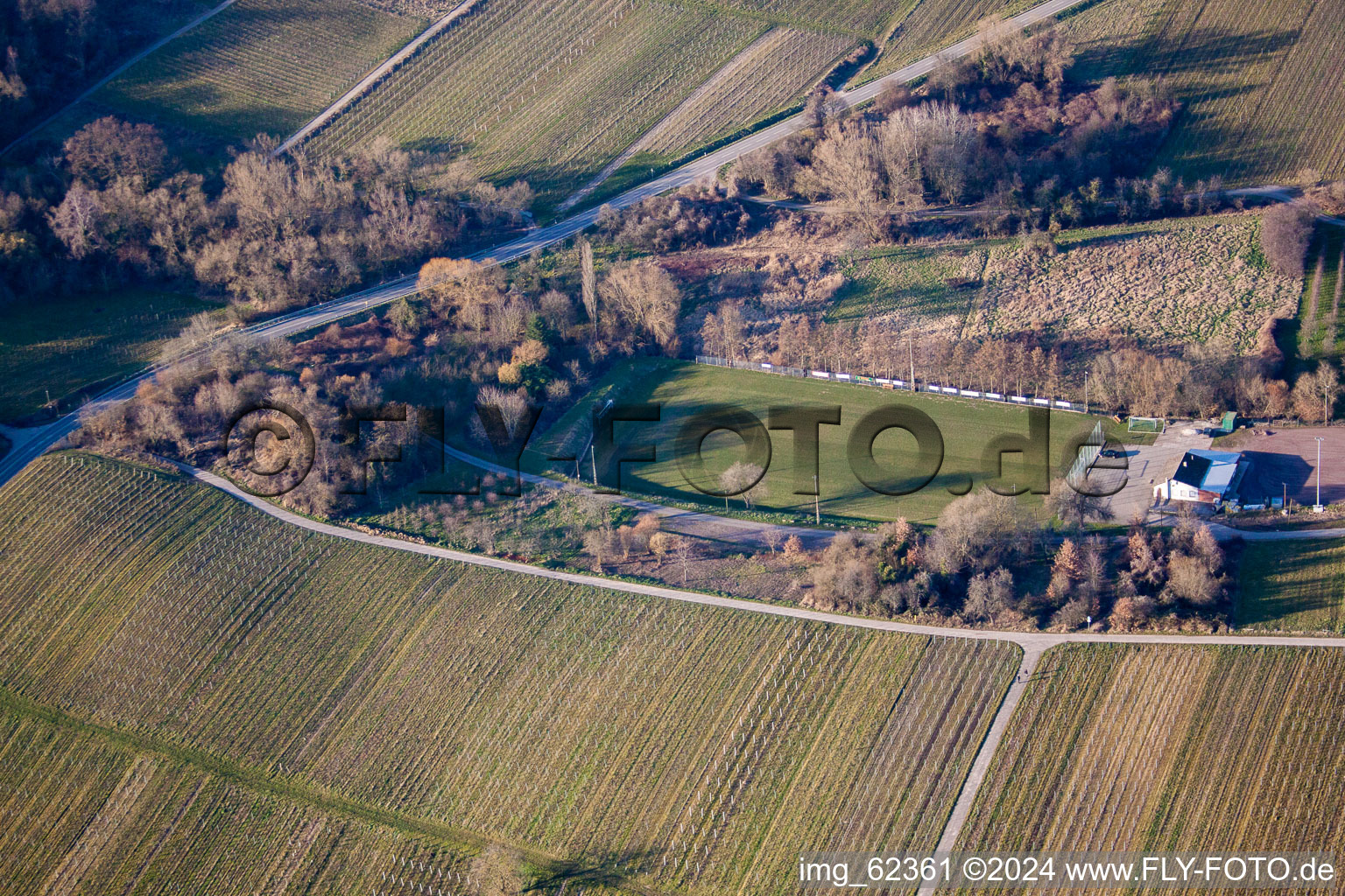 Drone image of Oberotterbach in the state Rhineland-Palatinate, Germany