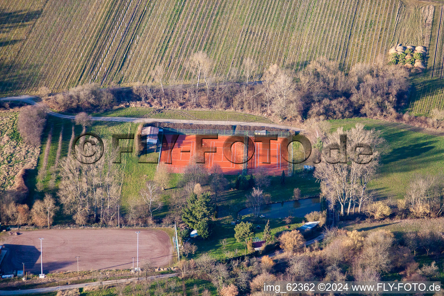 Oberotterbach in the state Rhineland-Palatinate, Germany from the drone perspective