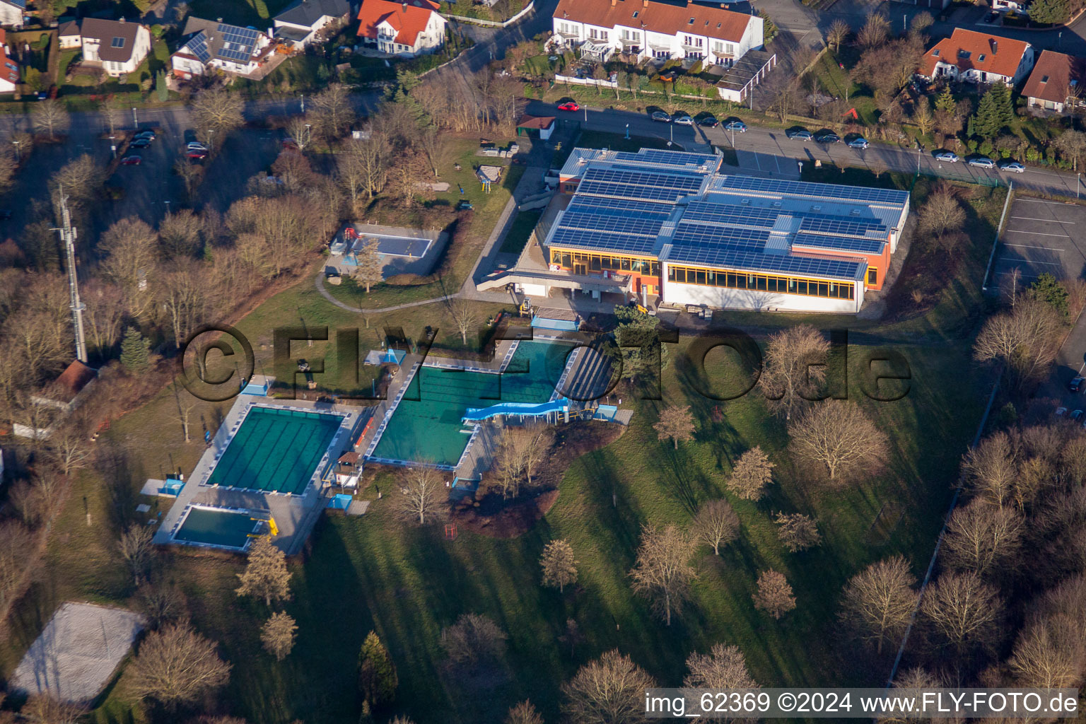 Bad Bergzabern in the state Rhineland-Palatinate, Germany from the drone perspective