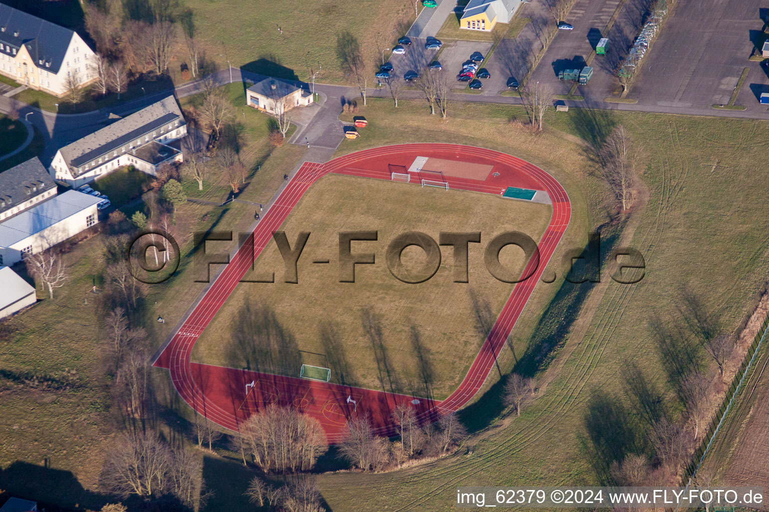 Bad Bergzabern in the state Rhineland-Palatinate, Germany seen from above